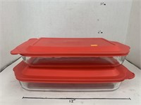 2cnt Pyrex Baking Dishes with Lids