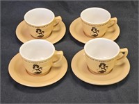 4 Playboy Club Cups and Saucers