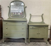 Painted Dresser & Washstand