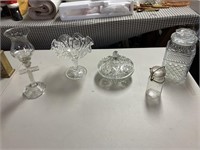 Leaded glassware:  multiple pieces. No chips,