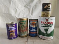 5 vintage tins of oil and more