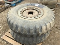 Set of (2) 10.5-18 Tractor Tires and Rims