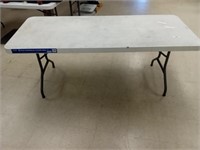 Folding tables.   lifetime brand, plastic top,