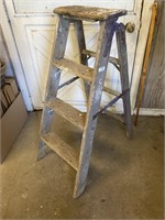 Antique Small Wooden Step Ladder