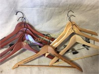 One dozen Wooden clothing hangers