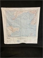 WWII AAF Silk Cloth Map Chart Ryojun Peking