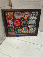 Shadowbox of Assorted Patches