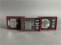 3 Zippo Luxury Lighters