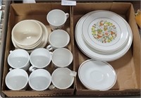 2 FLATS OF CORELLE DISHES