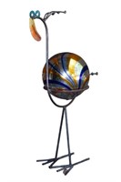 Lacquered Enamel and Steel Flamingo Sculpture with