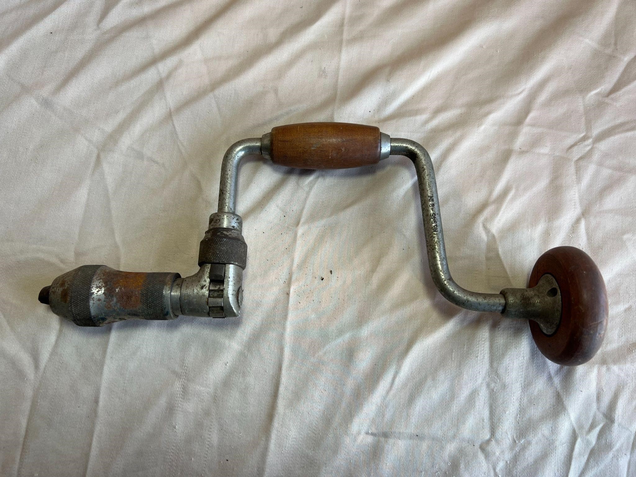 Antique Hand Drill - Brown Handle