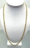 14 Kt Rope Chain Link Necklace