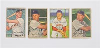 (4) 1952 Bowman MLB Baseball Trading Cards