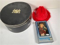 Doll, hat & box