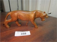 Carved Wooden Cheetah