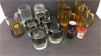 Assorted mugs and glasses