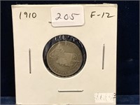 1910 Can Silver Ten Cent Piece  F12
