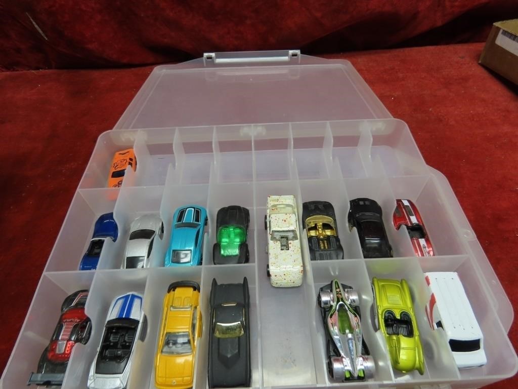 Diecast cars w/plastic case.