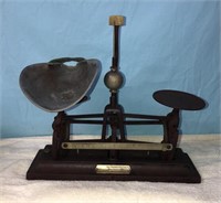 Antique Torsion Balance Co Scale Copper Pan