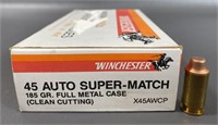Winchester .45 Cal Super Match 185Gr. FMJ (50Rds)