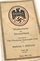 1930s German Auto Club Map