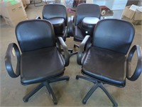Set of Four Reclining Salon Wash Chairs w/ 2