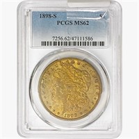1898-S Morgan Silver Dollar PCGS MS62