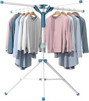 JAUREE Tripod Clothes Rack  20 Clips  Blue