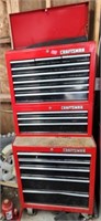 Craftsman 16 drawer 3 cabinet tool box on castors