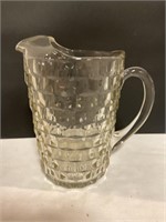8” tall clear glass pitcher