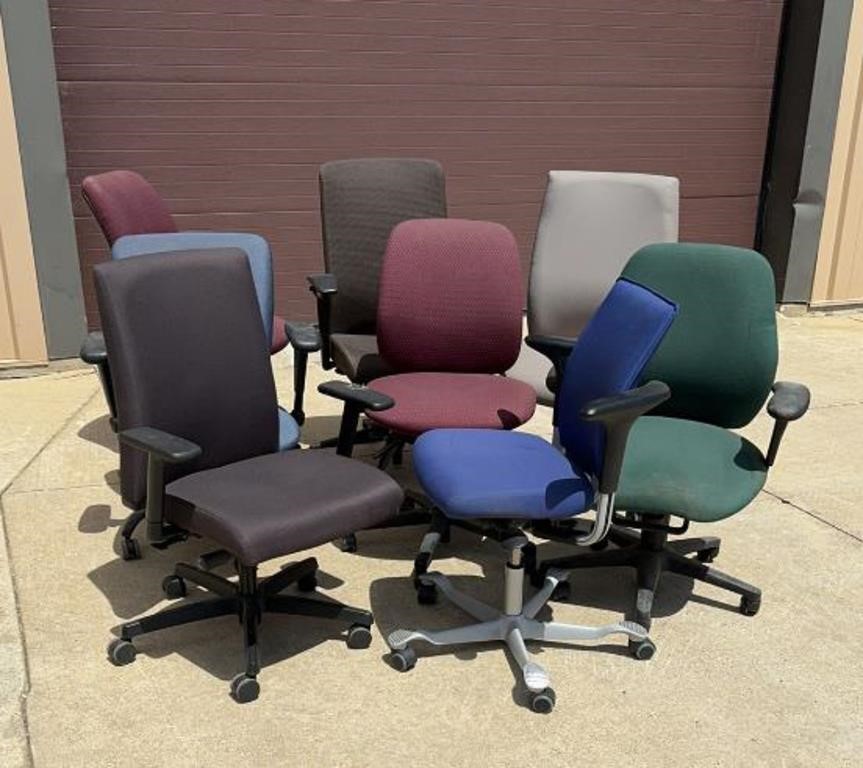 (8) Assorted Rolling Office Chairs