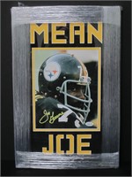 FRAMED MEAN JOE GREENE SIGNED 8X10 PHOTO COA