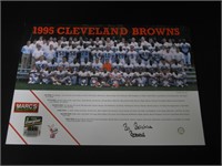 BILL BELICHICK SIGNED BROWNS POSTER COA