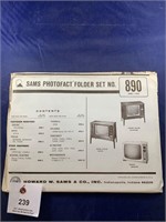 Vintage Sams Photofact Folder No 890 TVs