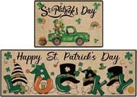 2pcs St. Patricks Day Kitchen Mats Set  Rugs