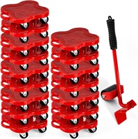 17 Pcs Furniture Mover  Red 360 Rotation