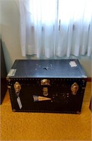 Vtg Trunk with Leather handles