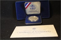 1986 U.S. Constitution Proof Silver Dollar w/COA