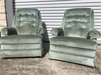 Vintage LaZBoy Reclining Swivel Chairs