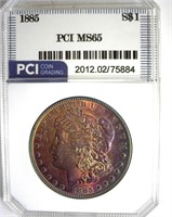 1885 Morgan PCI MS65 Gorgeous Color