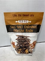 Sea salt caramel pretzel bark 1lb bag best by May