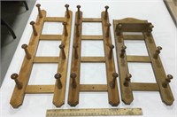 3 wooden hanging racks w/ Watkins