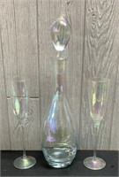 (2) Wine Glasses w/ Pitcher