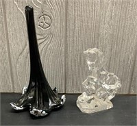 (2) Paper Weights (1) Flower & Horse