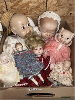 Box Lot of Porcelain Dolls