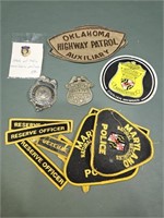 VARIOUS POLICE PATCHES & BADGES