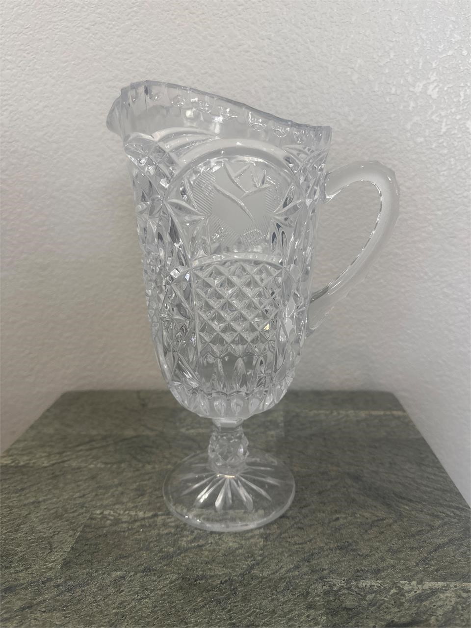 Bleikristall Crystal Footed Pitcher W. Germany