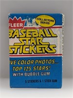 1981 Fleer Baseball Star Stickers Pack