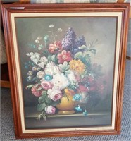 Large original oil / canvas Still life by Mayers