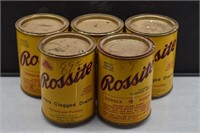 Lot of Rossite Drain Cleaner Tin Cans - FULL